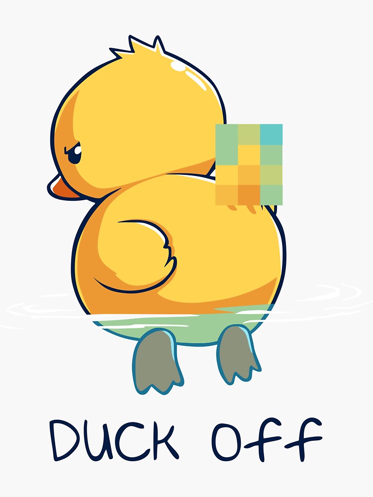 "Duck off" Sticker for Sale by LnspLration Redbubble