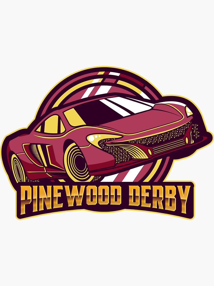 "PInewood Derby" Sticker for Sale by MildlyAmused Redbubble