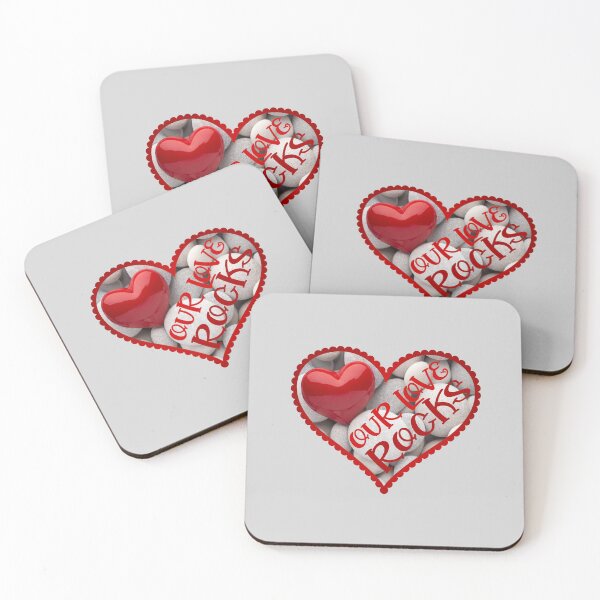 Item preview, “OUR LOVE ROCKS” (on Light Grey) designed and sold by PawsitiveMum.