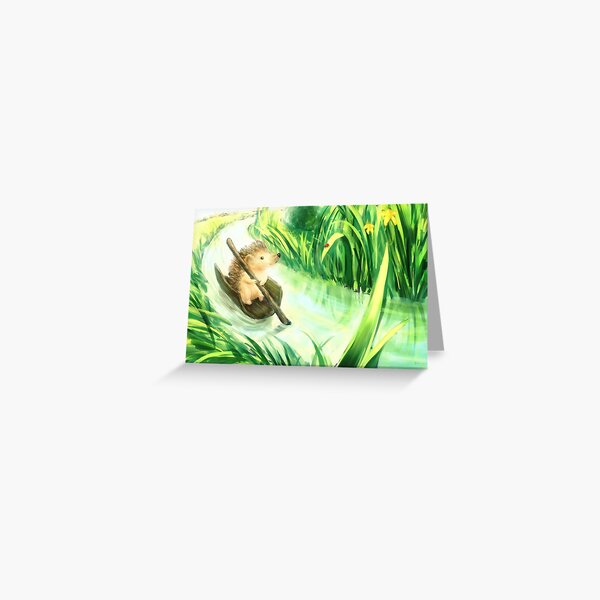Hedgehog on a journey Greeting Card