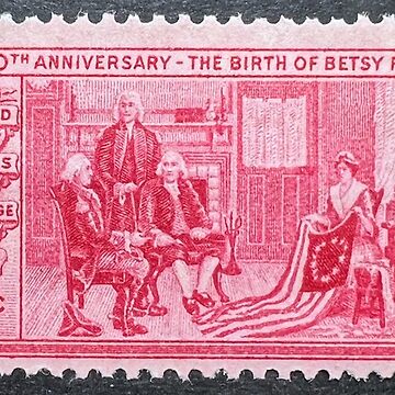 Betsy Ross USA Vintage Postage Stamp Photographic Print