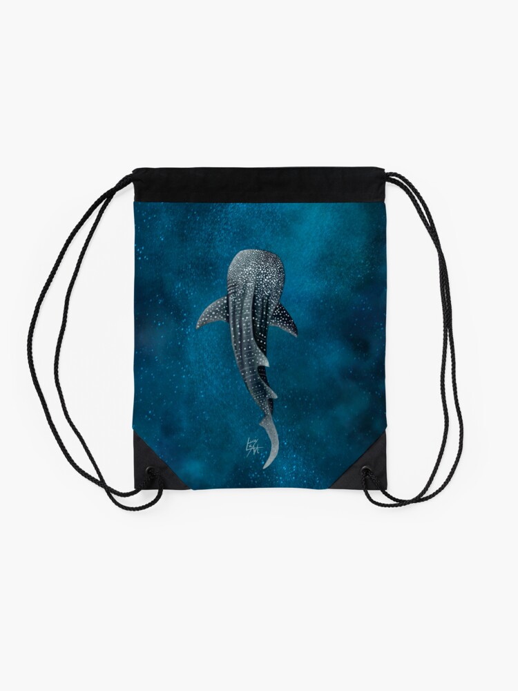 Thumbnail 2 of 3, Drawstring Bag, Whale Shark designed and sold by lucyluart.