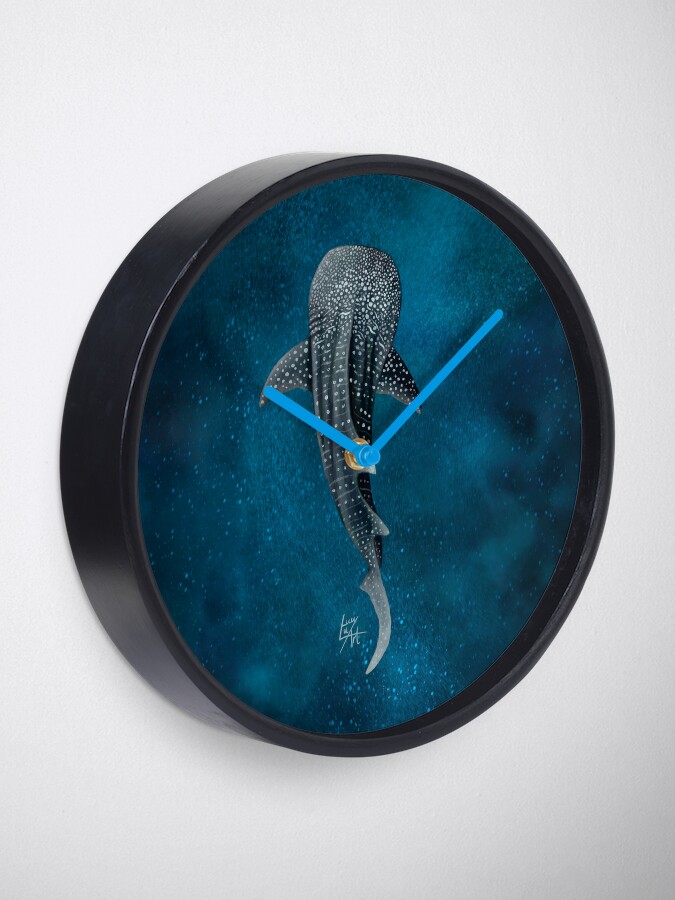 Thumbnail 1 of 4, Clock, Whale Shark designed and sold by lucyluart.