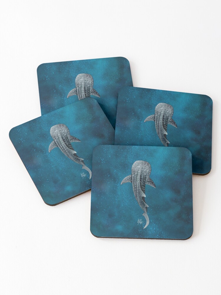 Thumbnail 1 of 5, Coasters (Set of 4), Whale Shark designed and sold by lucyluart.