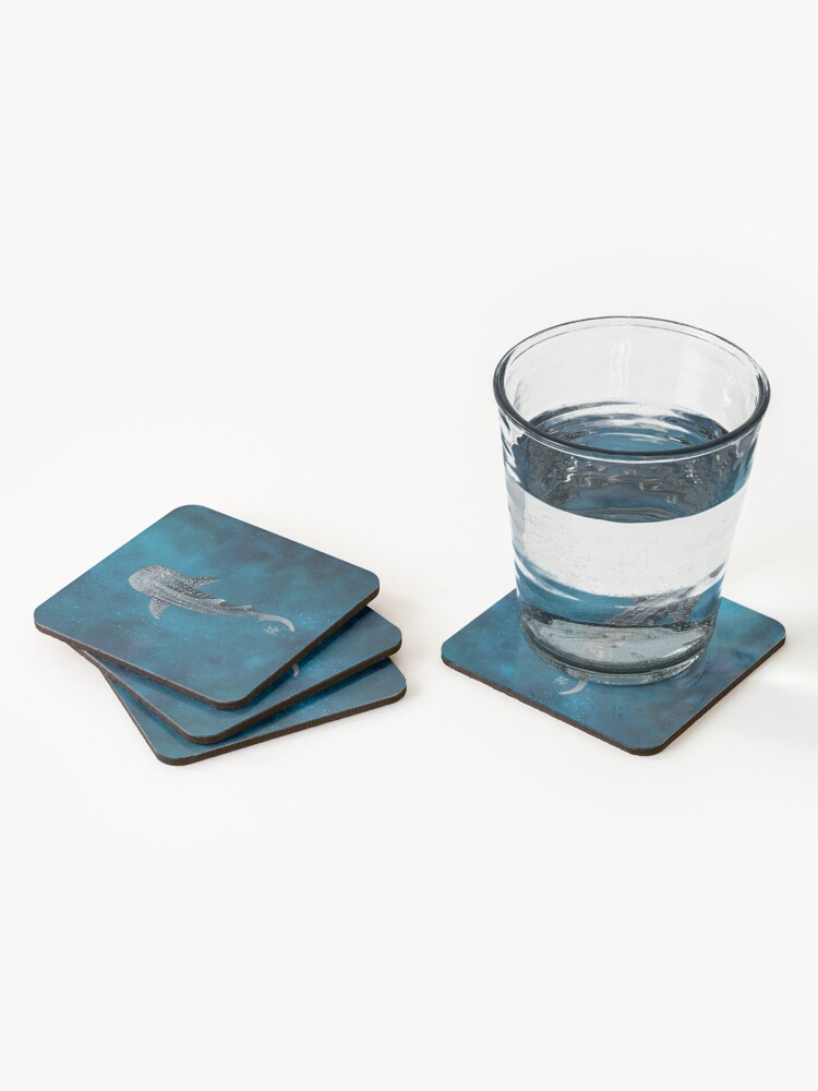 Thumbnail 2 of 5, Coasters (Set of 4), Whale Shark designed and sold by lucyluart.