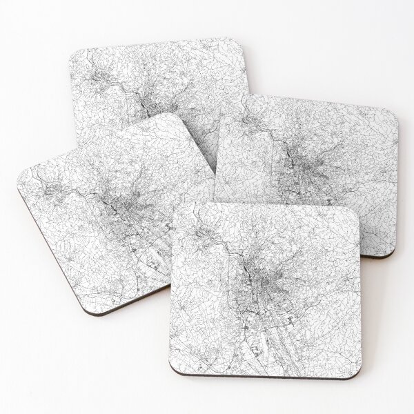 Item preview, Graz White Map designed and sold by multiplicitymap.