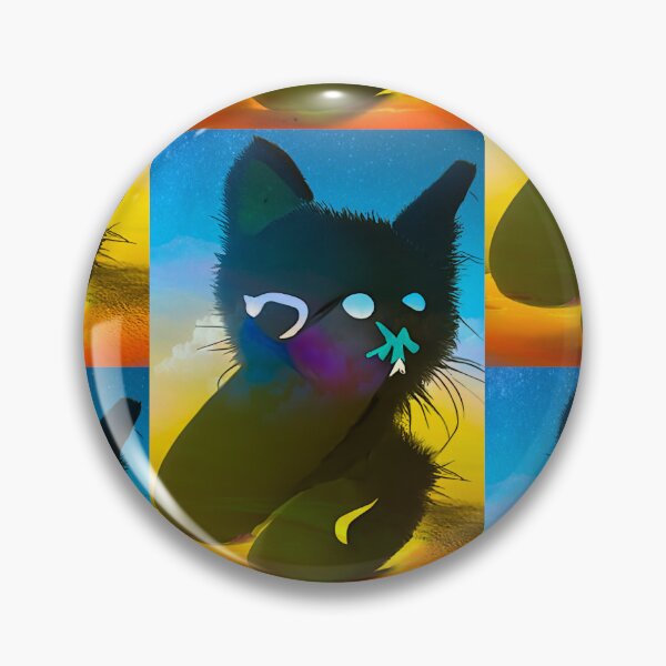 Item preview, Strange Abstract Kawaii Black Cat Splash Color designed and sold by InterpreTees.