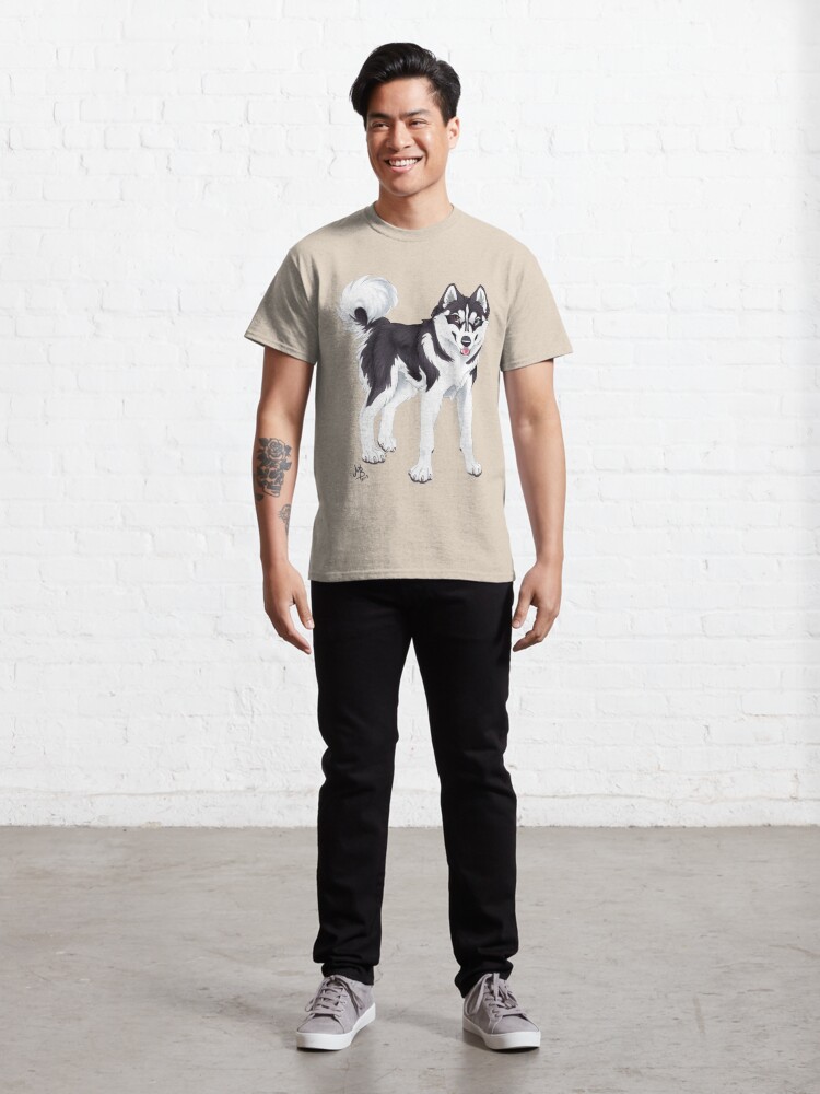 Alternate view of Black Siberian Husky (no text) Classic T-Shirt