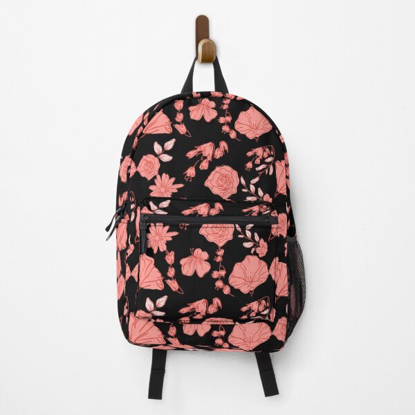 Item preview, Pink Roses And Lilies Floral Black Version designed and sold by Cora Gregory.