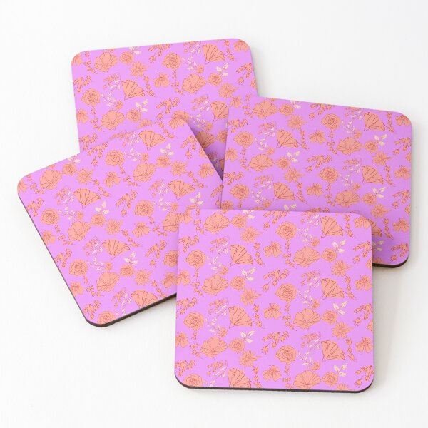 Item preview, Pink Roses And Lilies Floral Purple Version designed and sold by Cora Gregory.