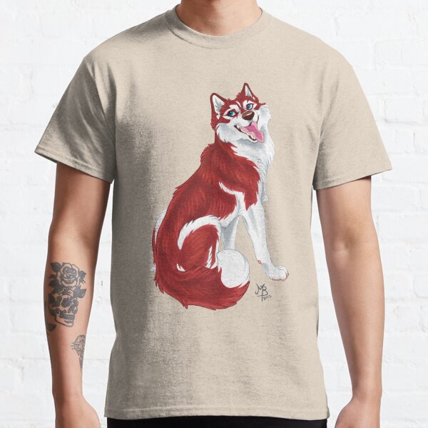 Red Siberian Husky (no text) Classic T-Shirt