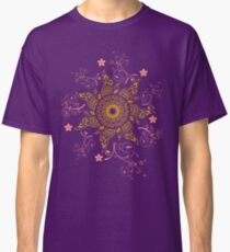 Camiseta clásica Mandala Gold Flower