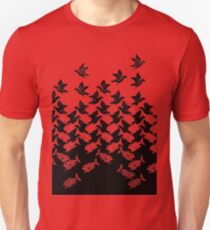 Fish and Birds Art Deco Tessellation Unisex T-Shirt