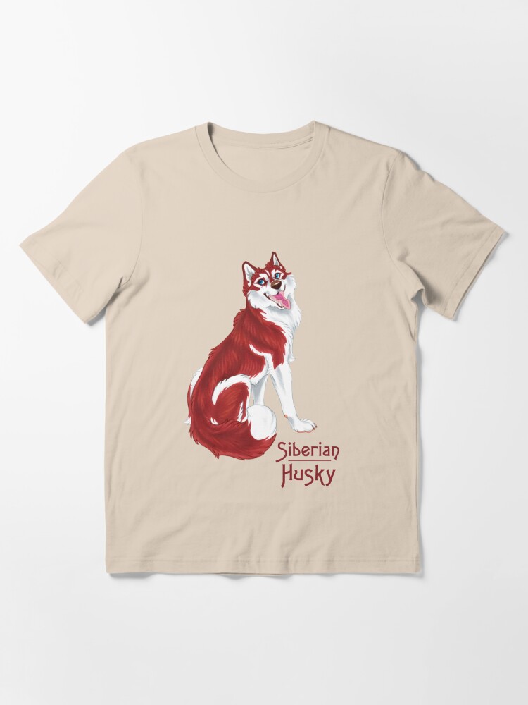 Alternate view of Red Siberian Husky (with text) Essential T-Shirt
