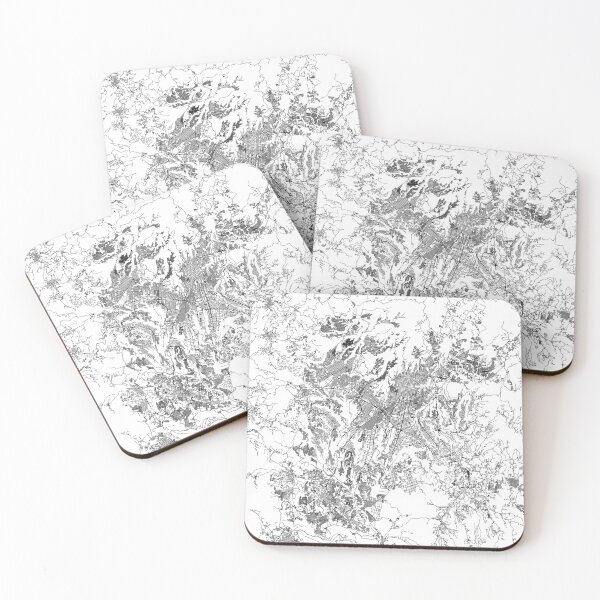 Item preview, Guatemala City White Map designed and sold by multiplicitymap.