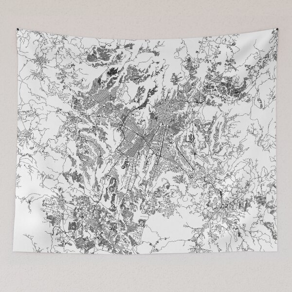 Item preview, Guatemala City White Map designed and sold by multiplicitymap.