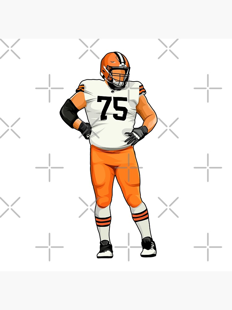 Joel Bitonio #75 Stand On Art Board Print for Sale by SpeedyGoals