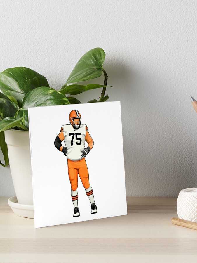 Joel Bitonio #75 Stand On Art Board Print for Sale by SpeedyGoals