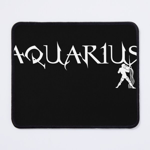 Item preview, Aquarius Horoscope - Celtic Gothic White Text - Man Pouring Water silhouette designed and sold by S Quinn.