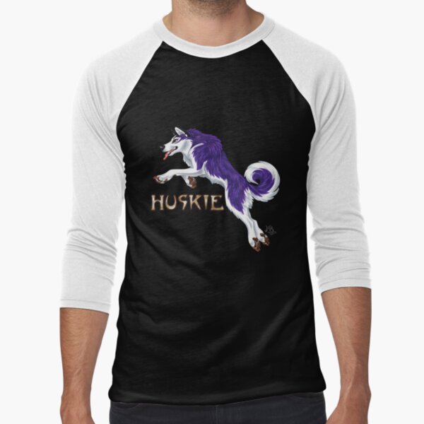 The Purple Husky Baseball ¾ Sleeve T-Shirt