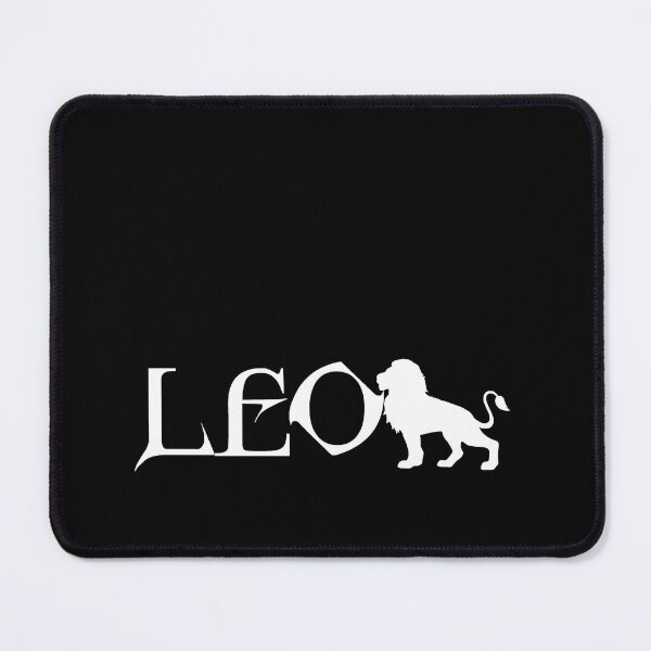 Item preview, Leo Horoscope - Celtic Gothic White Text - Lion Silhouette designed and sold by S Quinn.
