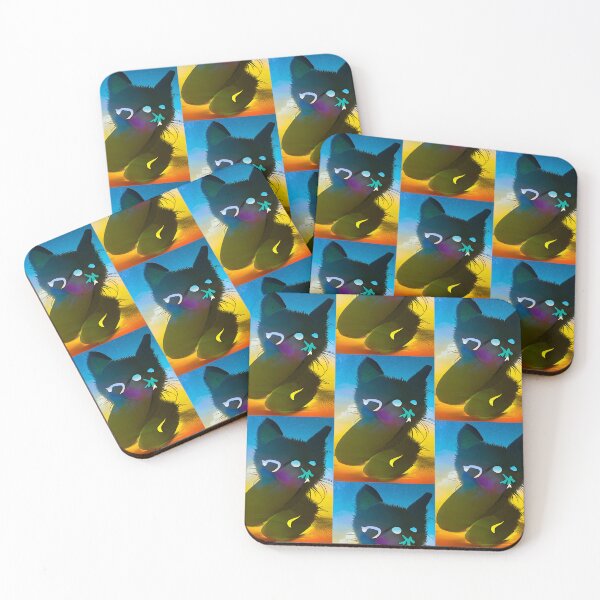 Item preview, Strange Abstract Kawaii Black Cat Splash Color designed and sold by InterpreTees.