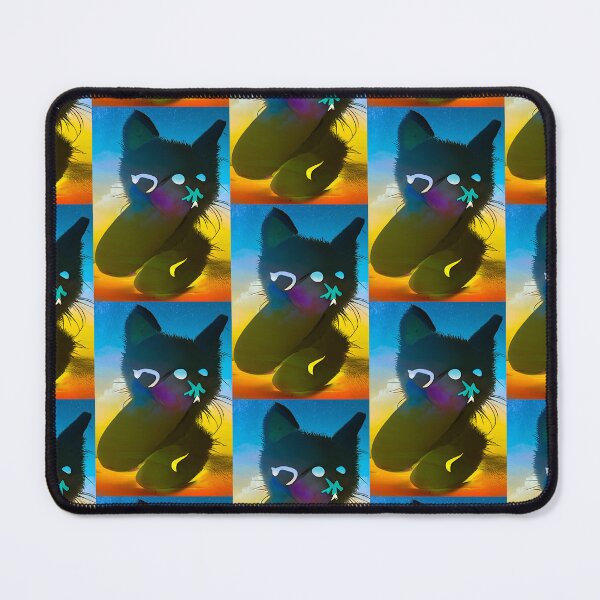 Item preview, Strange Abstract Kawaii Black Cat Splash Color designed and sold by InterpreTees.