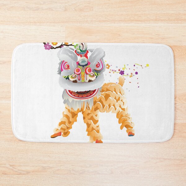 Item preview, Lion Dance Head Festival Happy Chinese New Year - White designed and sold by johnta17.