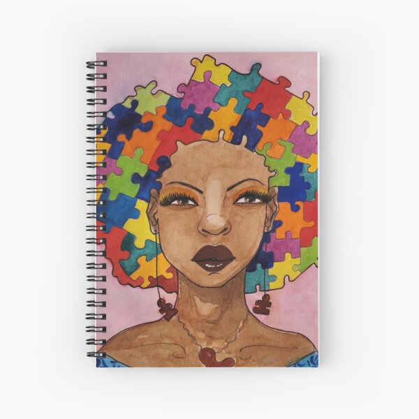Afro Puzzle Spiral Notebook