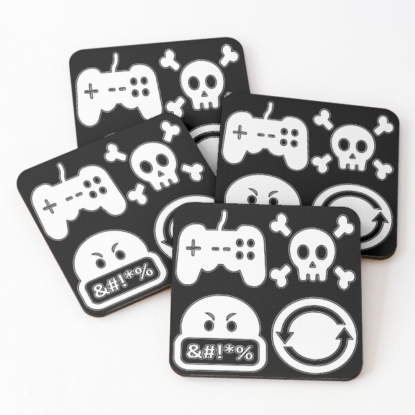 Item preview, Play Die Swear Repeat. Funny gaming meme in B&W designed and sold by AEROSPACE-IND.