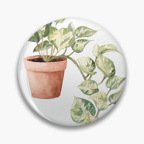 Item preview, Watercolor Pothos in a pot, Devil’s Ivy, House Plant, Leaves, Greenery, Botanical Art designed and sold by fengyuhao.