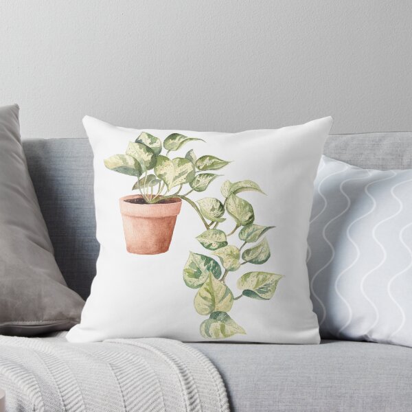 Item preview, Watercolor Pothos in a pot, Devil’s Ivy, House Plant, Leaves, Greenery, Botanical Art designed and sold by fengyuhao.