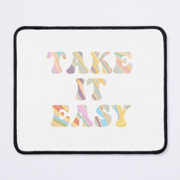 Item preview, Take It Easy text, uplifting quote and phrase designed and sold by katiemariees.