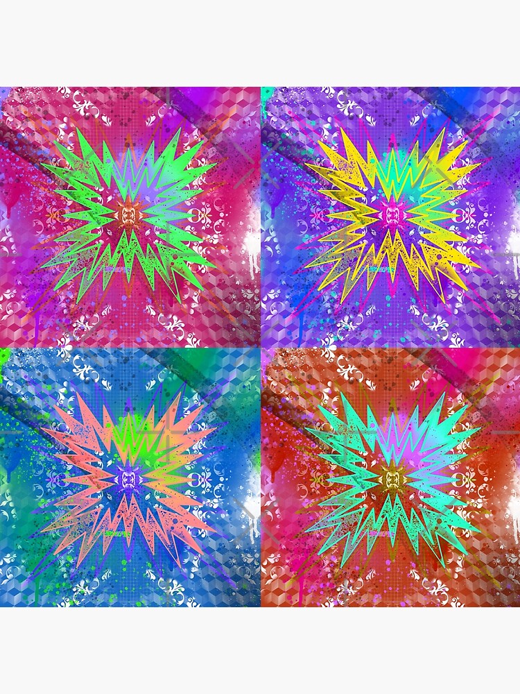 Starburst Pop Art Style Pattern Urban Graffiti Kaleidoscope by that5280lady