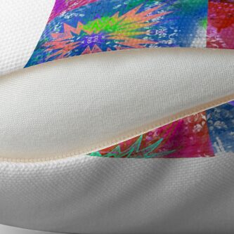 Alternate view of Starburst Pop Art Style Pattern Urban Graffiti Kaleidoscope Throw Pillow
