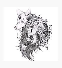 Lámina fotográfica Princesa Mononoke -Ghibli Studio