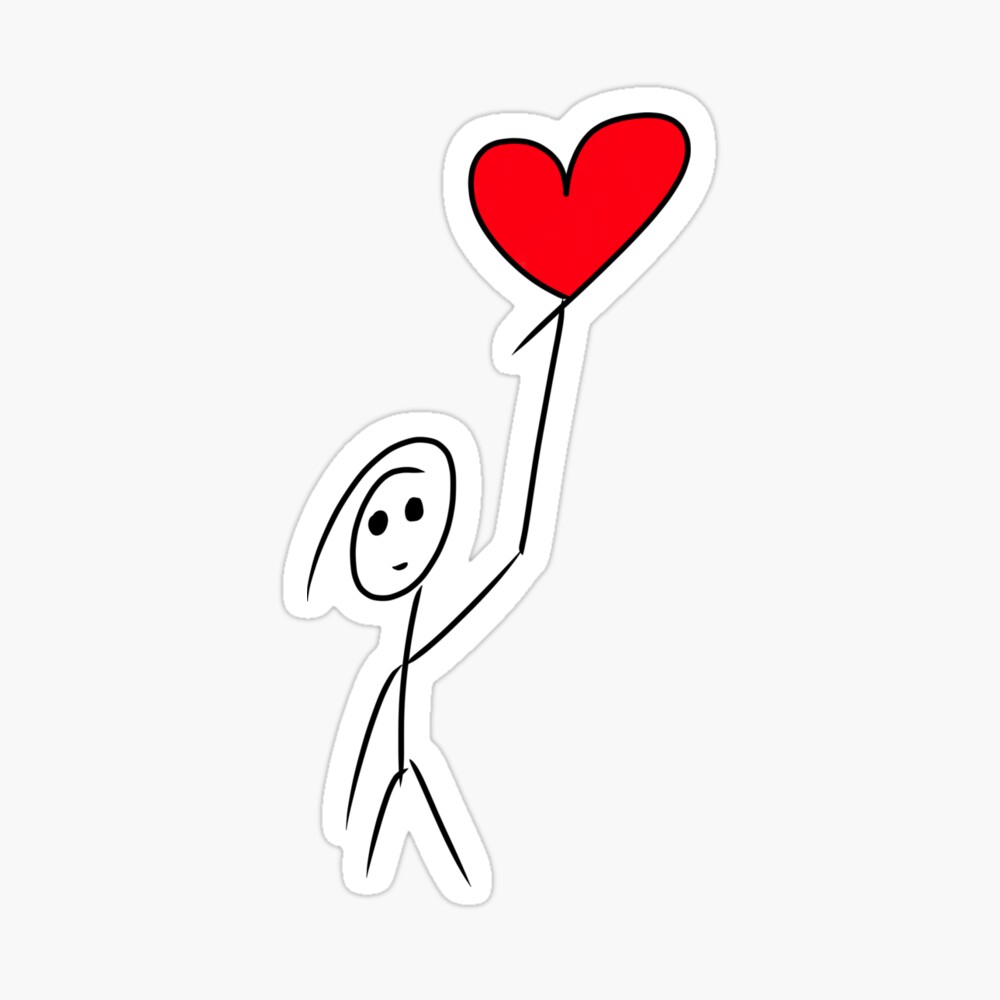 stickman #love #happiness #meme - Heart, HD Png Download - kindpng