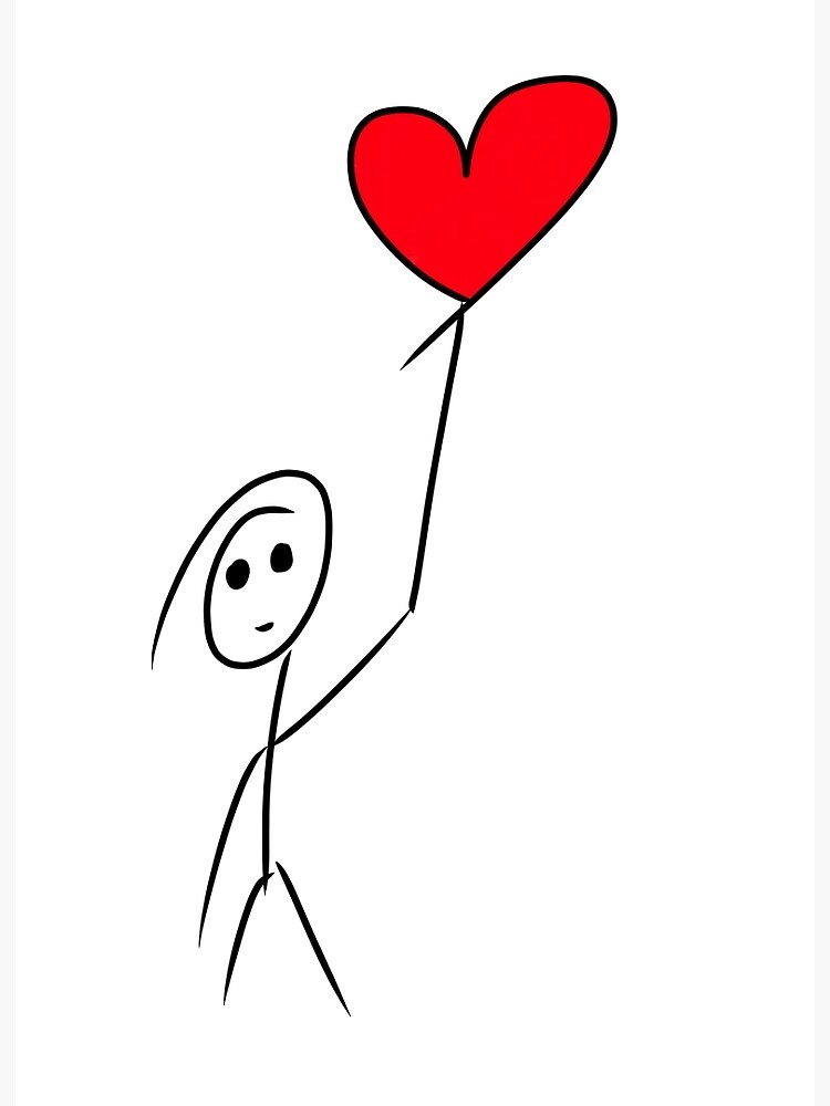 stickman #love #happiness #meme - Heart, HD Png Download - kindpng