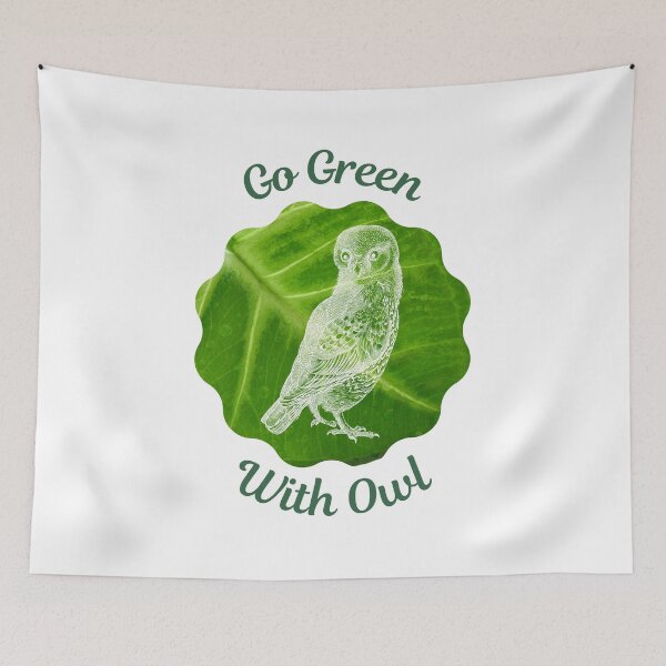 Item preview, Go Green With Owl designed and sold by kucingmaikan.