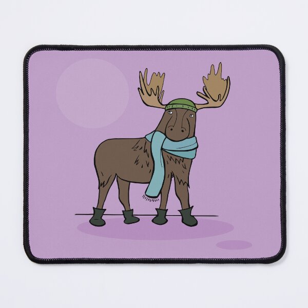 Item preview, Winter Moose in a Scarf designed and sold by Otter-Grotto.