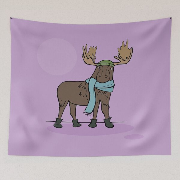 Item preview, Winter Moose in a Scarf designed and sold by Otter-Grotto.