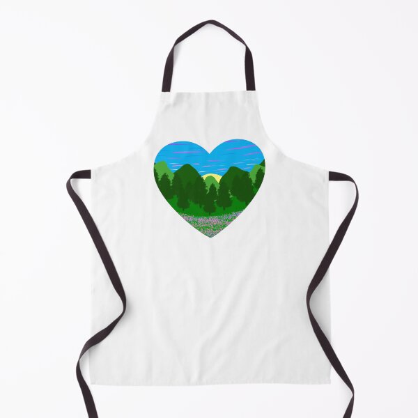 Item preview, Forest and Flowers Sunset, Original Hand Drawn Artwork, Heart Frame designed and sold by MamaSweetea.