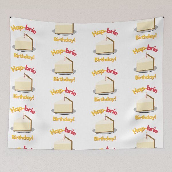 Item preview, Hapbrie Birthday! Funny Cheese Pun designed and sold by mschubbybunny.