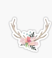 floral antlers Sticker