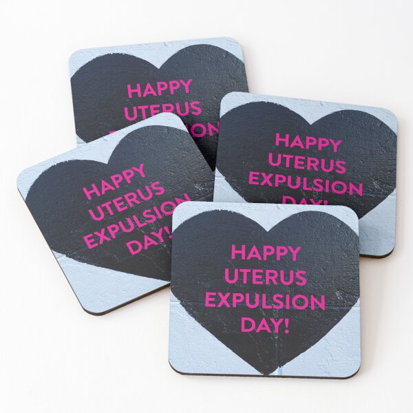 Item preview, Happy Uterus Expulsion Day! | Mean Birthday Cards for anyone | brutal birthday greetings designed and sold by Maren Frances.