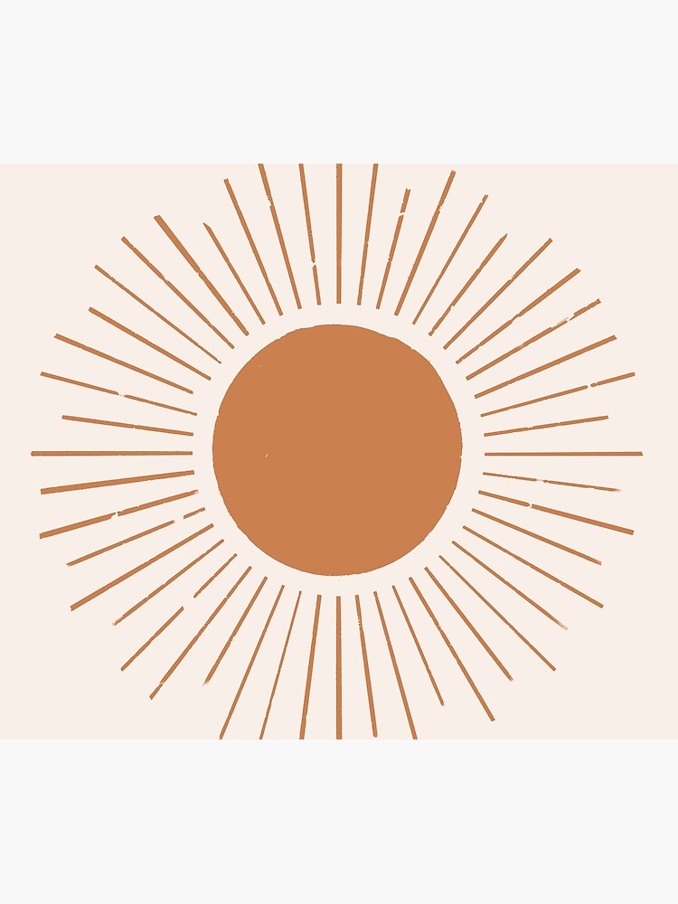 Terracotta boho sun rays by KateIsSketchy