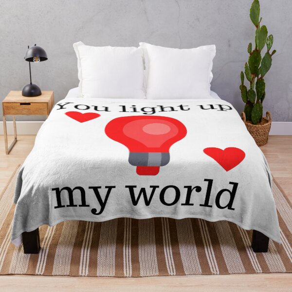 Item preview, You Light Up My World. Cute Valentine's Day Pun. designed and sold by That Cheeky Tee.