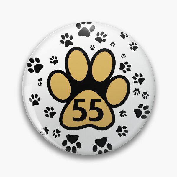 Item preview, Animal paws pattern with number 55 designed and sold by MadandMean.