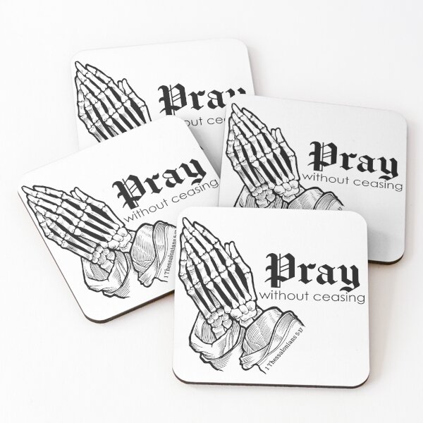 Item preview, Pray Without Ceasing : 1 Thessalonians 5:17 (Black) designed and sold by TheCatholicLady.