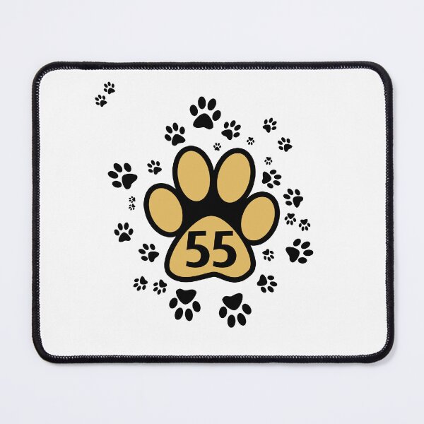 Item preview, Animal paws pattern with number 55 designed and sold by MadandMean.